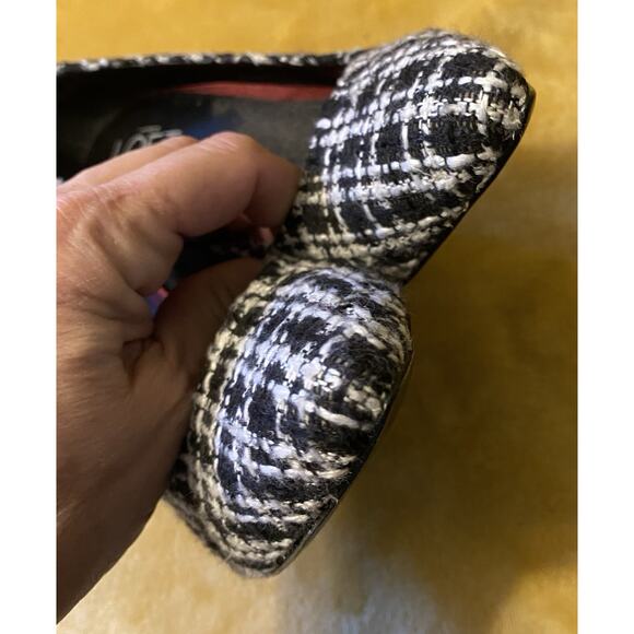 ANN TAYLOR Loft TWEED Black/white PUMPS 4” Heels SHOES SIZE 6M Classic NWOB - Picture 11 of 14